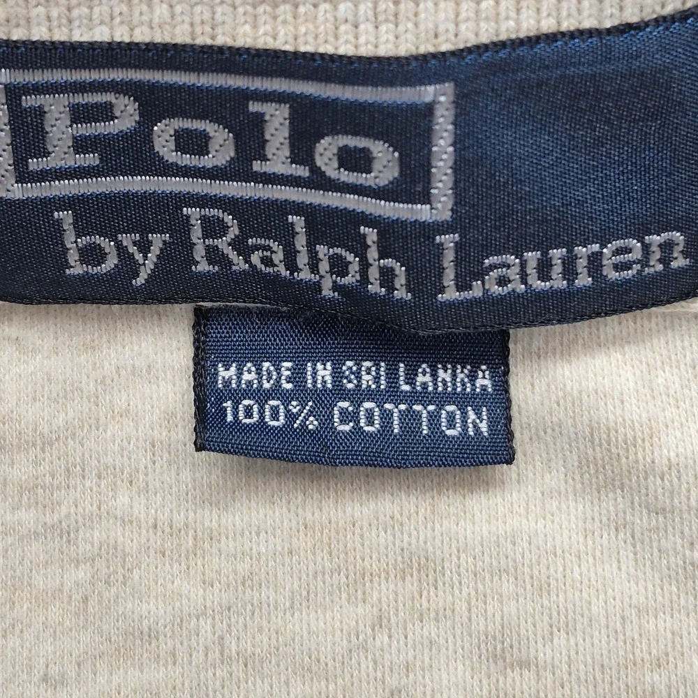 Polo Ralph Lauren Shirt Mens XL Beige Heather Pique Mesh Short Sleeve Pony Prep
